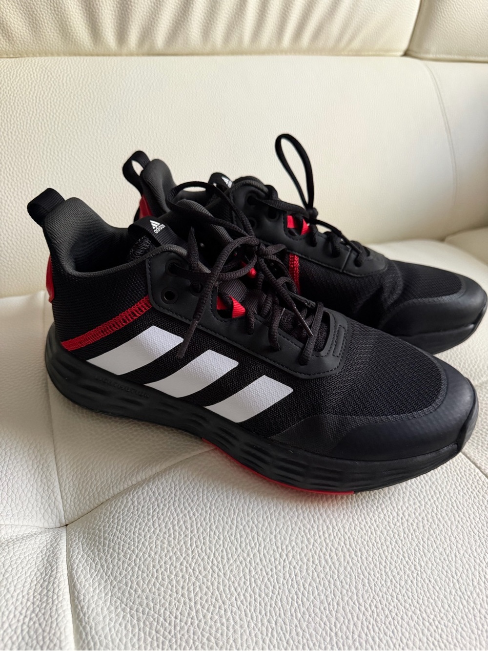 adidas Black, White & Red Athletic Running Shoes